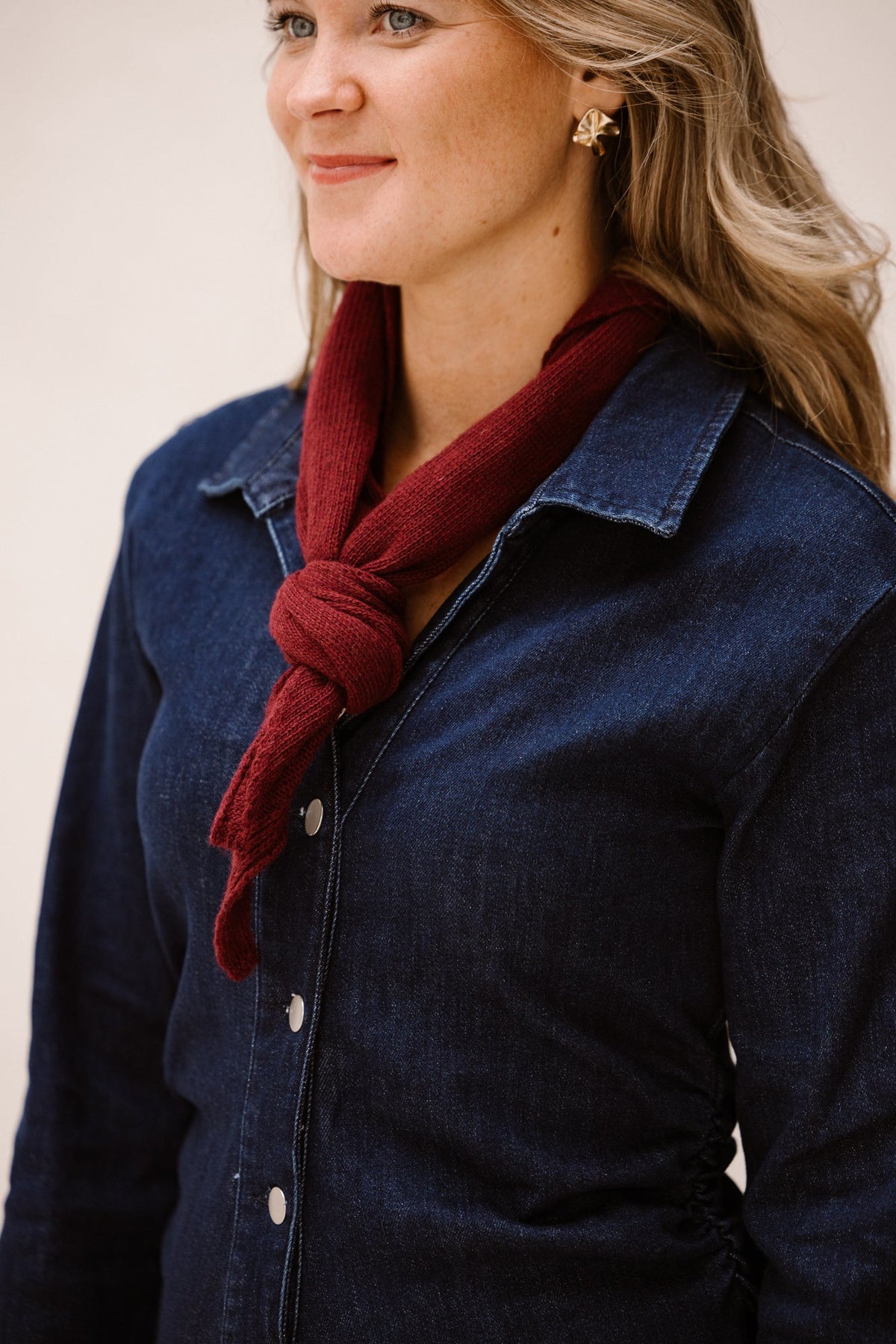 Kaia sjaal bordeaux - Bij Keesje - Bij Keesje