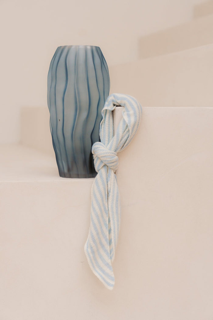 Kaia sjaal streep lichtblauw creme - Bij Keesje - Bij Keesje - Sjaal