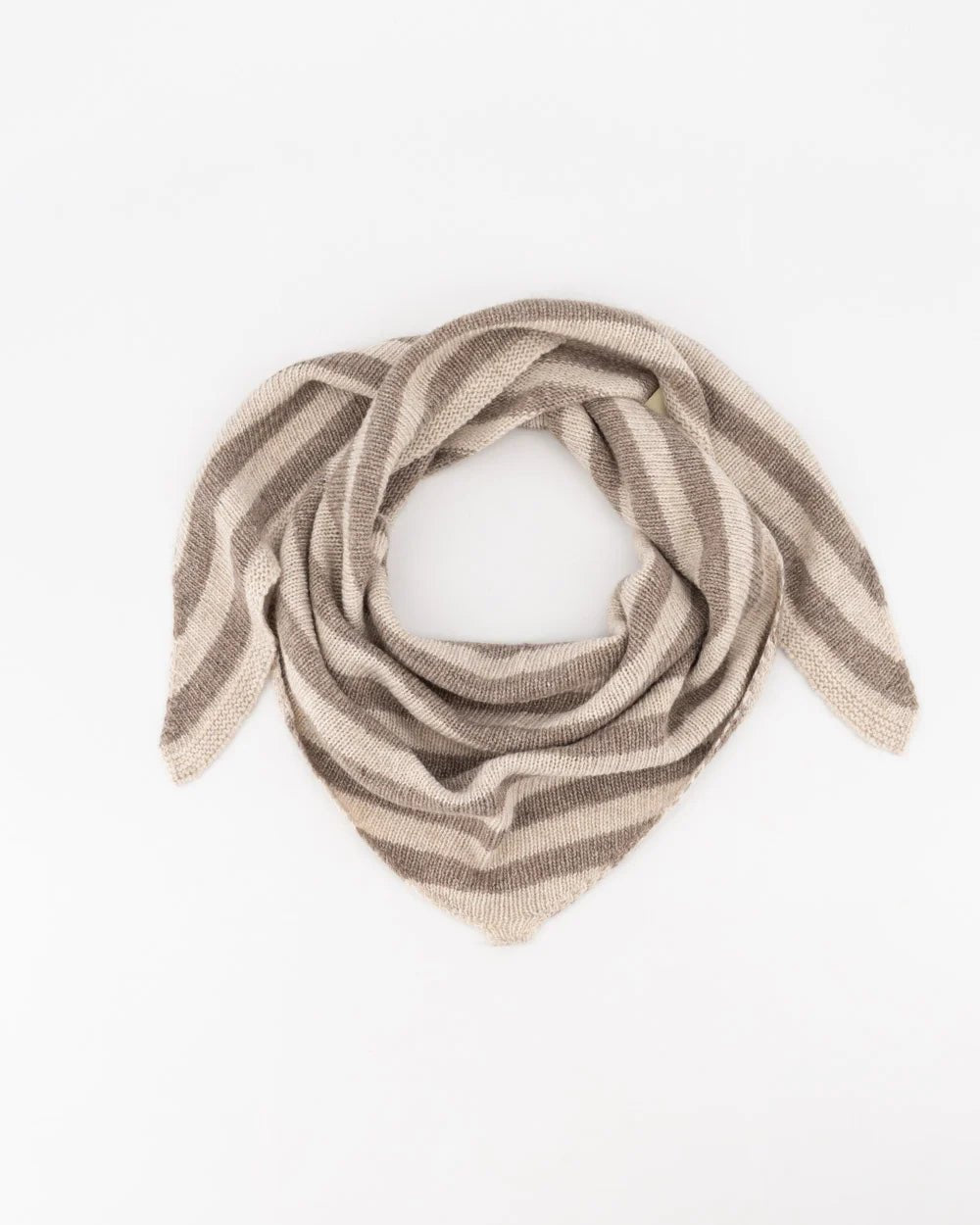 Kaia sjaal streep taupe - Bij Keesje - Bij Keesje