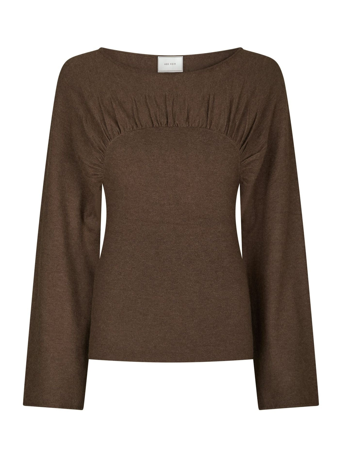 Kaiba Knit Blouse Brown Melange - Bij Keesje - Neo Noir
