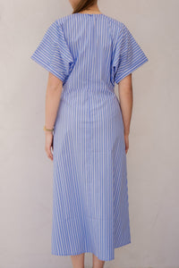 KaioCC stripe dress pale blue - Bij Keesje - Co'couture - Jurk