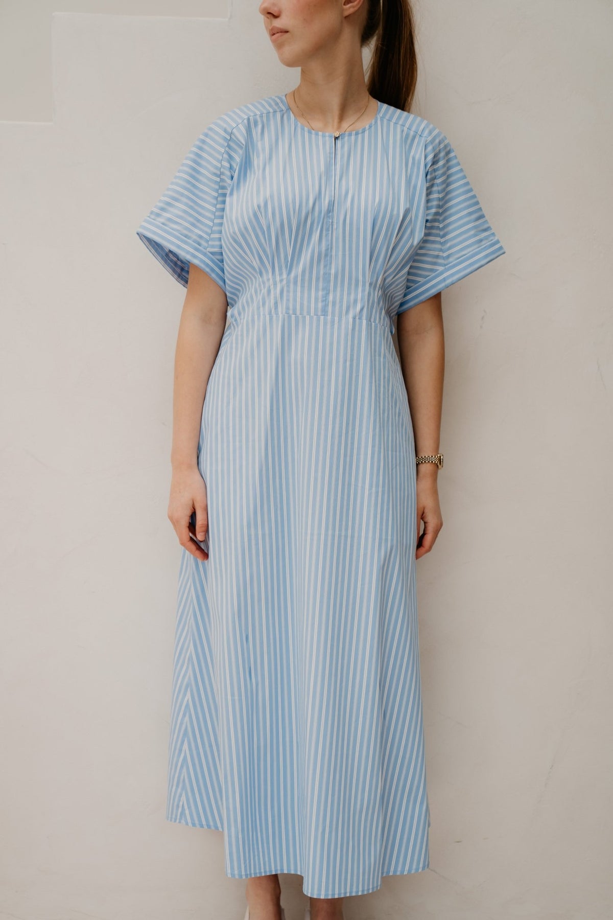 KaioCC Stripe Dress Pale Blue - Bij Keesje - Co'couture - jurk