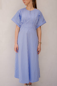 KaioCC stripe dress pale blue - Bij Keesje - Co'couture - Jurk