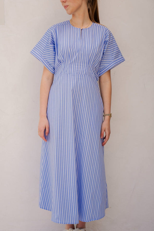 KaioCC stripe dress pale blue - Bij Keesje - Co'couture - Jurk