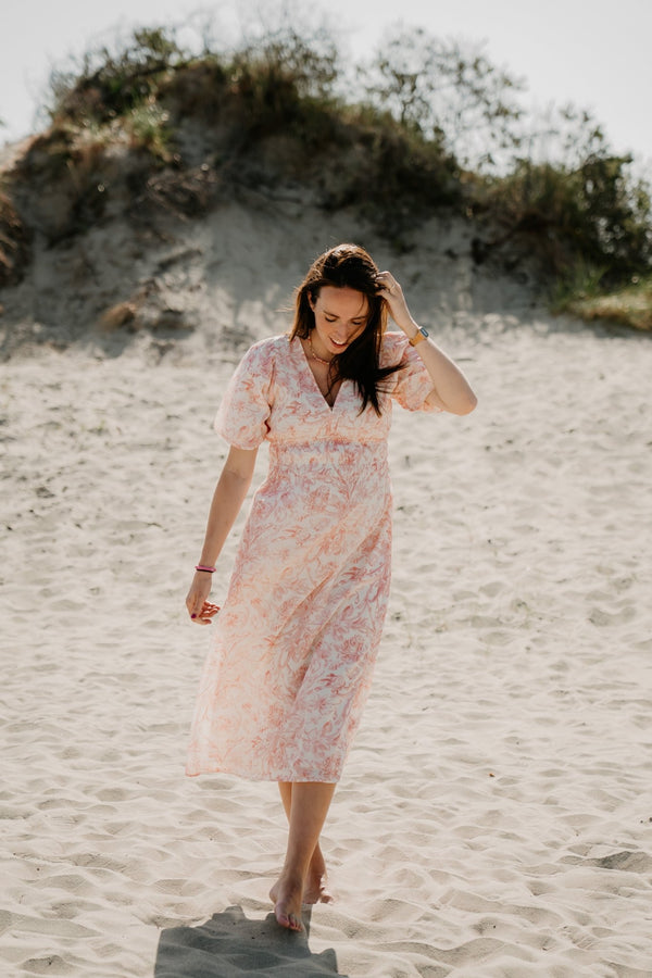 Kalia print dress off white - Bij Keesje - Neo Noir - Jurk