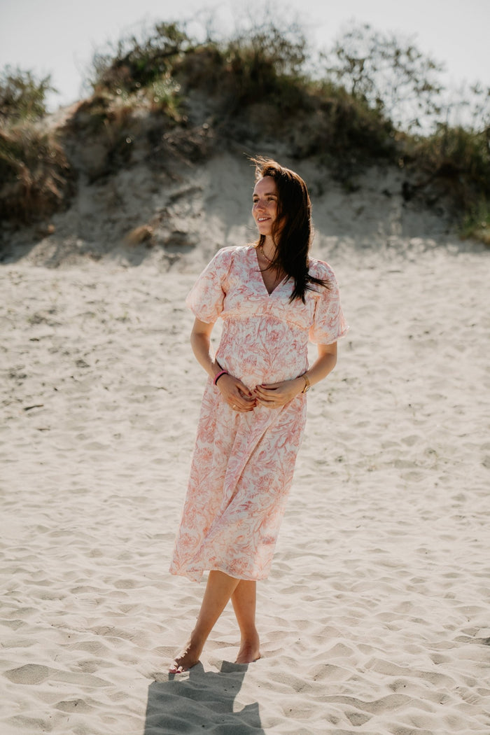 Kalia print dress off white - Bij Keesje - Neo Noir - Jurk