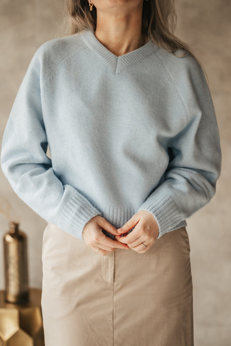 Kamra knit blouse light blue NN - Bij Keesje