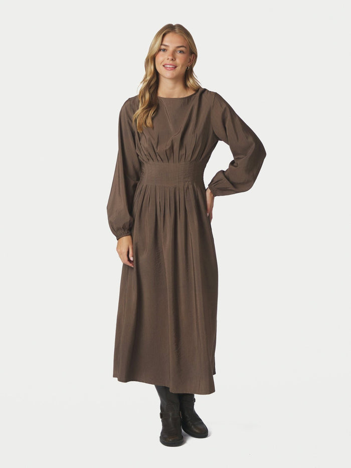 Kankata dress dark taupe - Bij Keesje - Neo Noir - Jurk