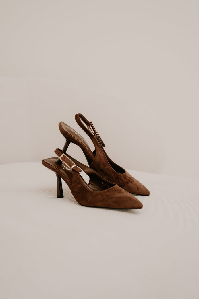 Karachi slingback heel brown - Bij Keesje - Bij Keesje - Schoenen