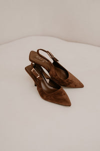 Karachi slingback heel brown - Bij Keesje - Bij Keesje - Schoenen