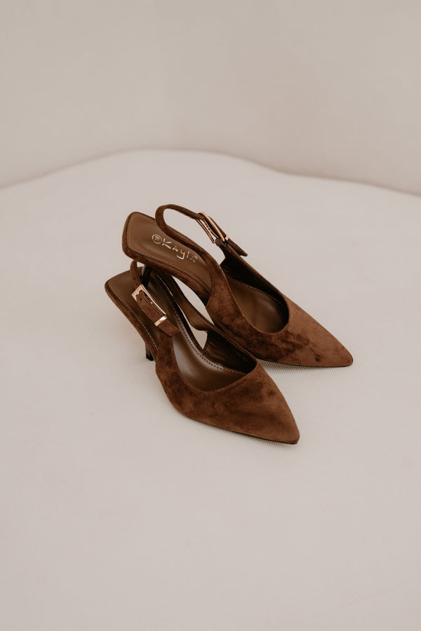 Karachi slingback heel brown - Bij Keesje - Bij Keesje - Schoenen