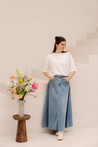 Karen Denim Skirt - Bij Keesje - Bij Keesje - Rok
