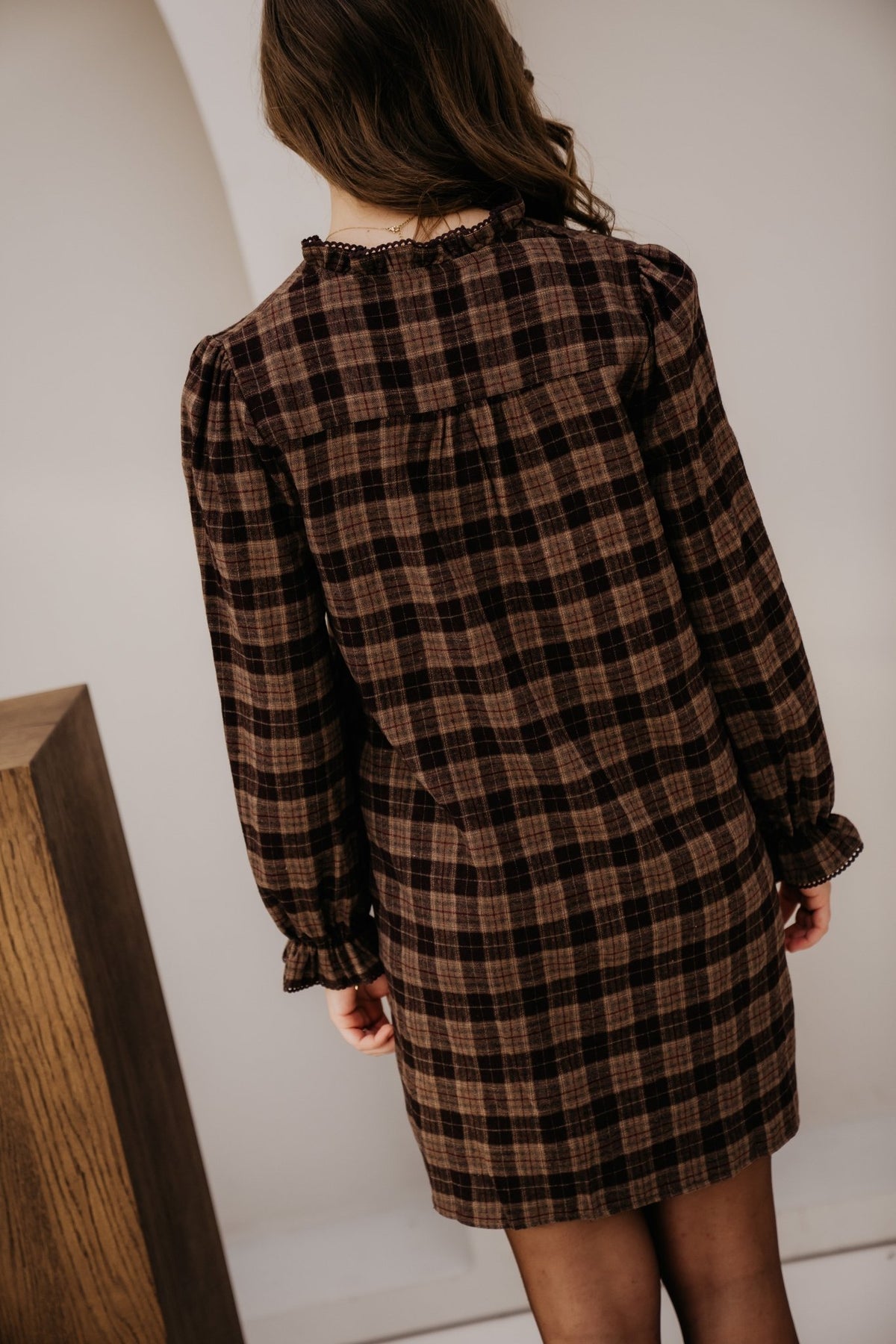Karin check dress brown - Bij Keesje - Bij Keesje - Jurk