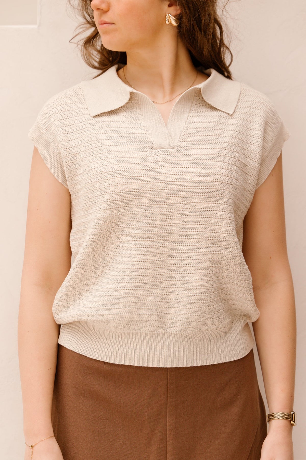 Karin top beige - Bij Keesje - Bij Keesje The Label - top