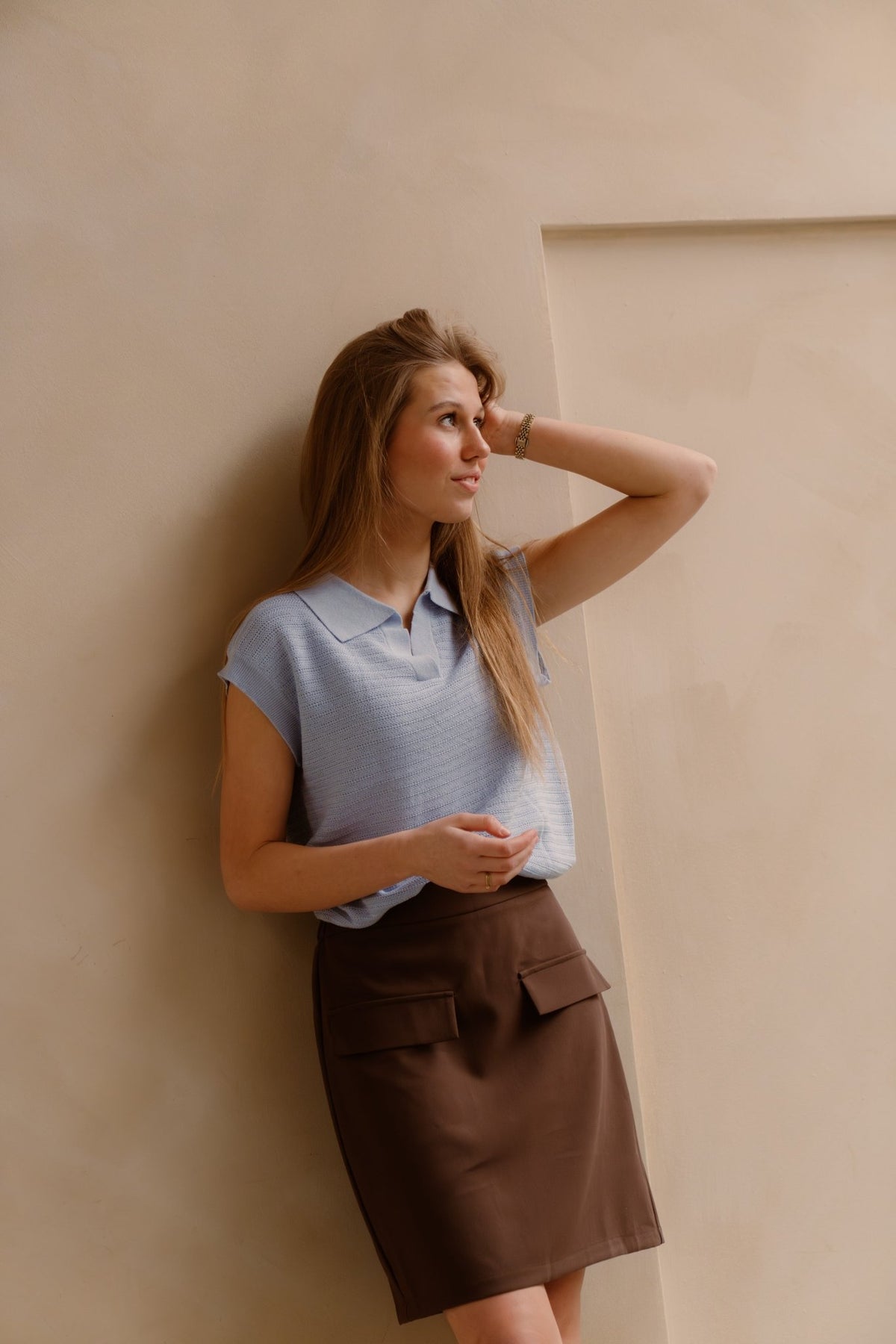 Karin top light blue - Bij Keesje - Bij Keesje The Label - top