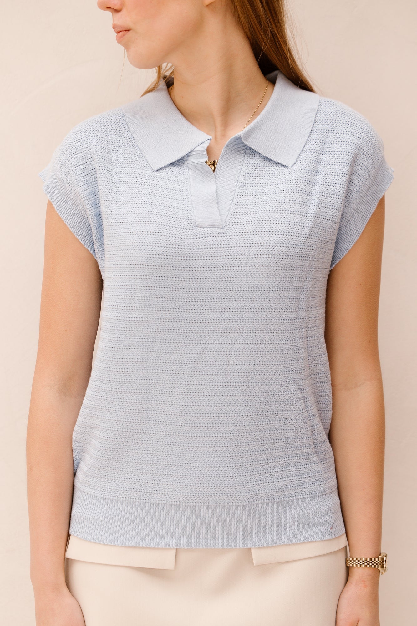 Karin top light blue - Bij Keesje - Bij Keesje The Label - top