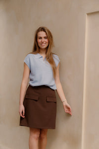 Karin top light blue - Bij Keesje - Bij Keesje The Label - top