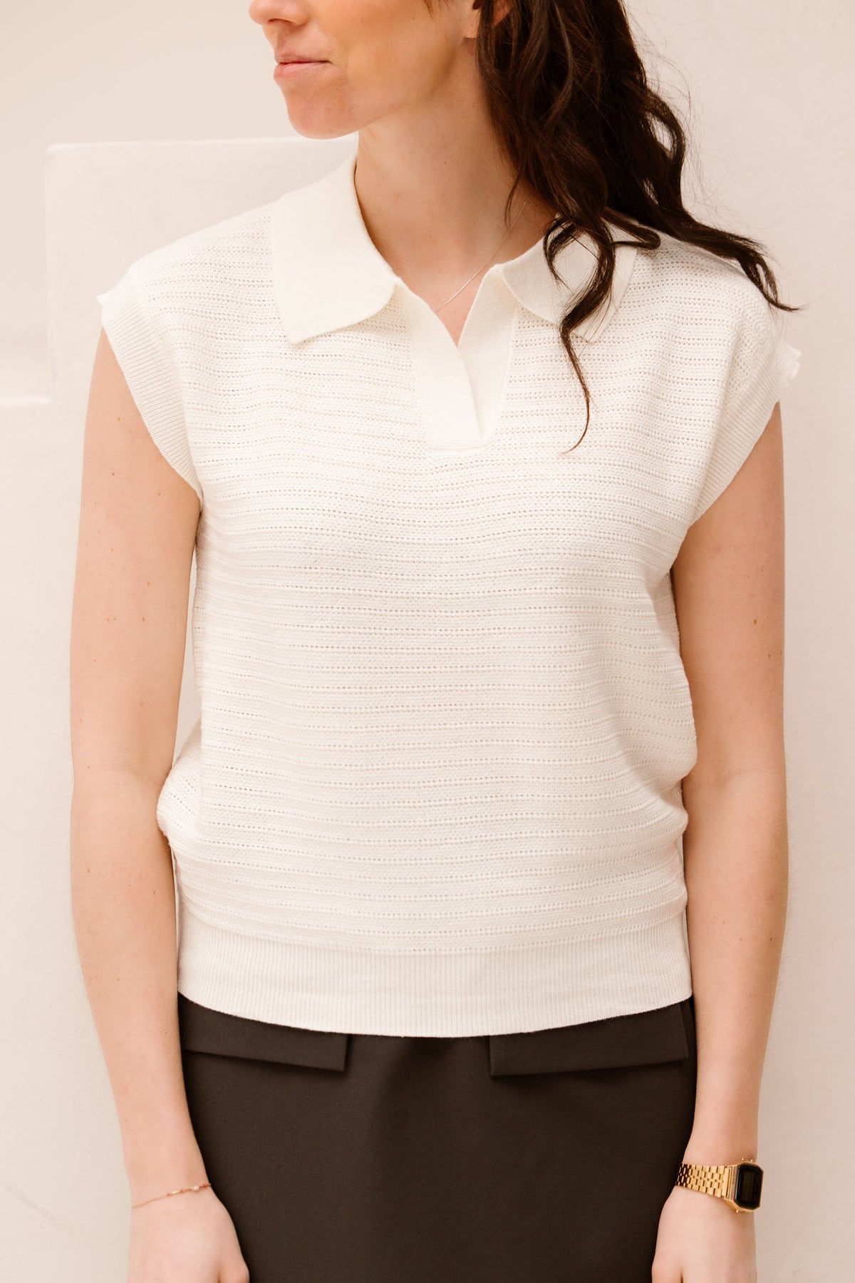 Karin top off white - Bij Keesje - Bij Keesje The Label - top
