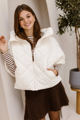 Karo bodywarmer ecru