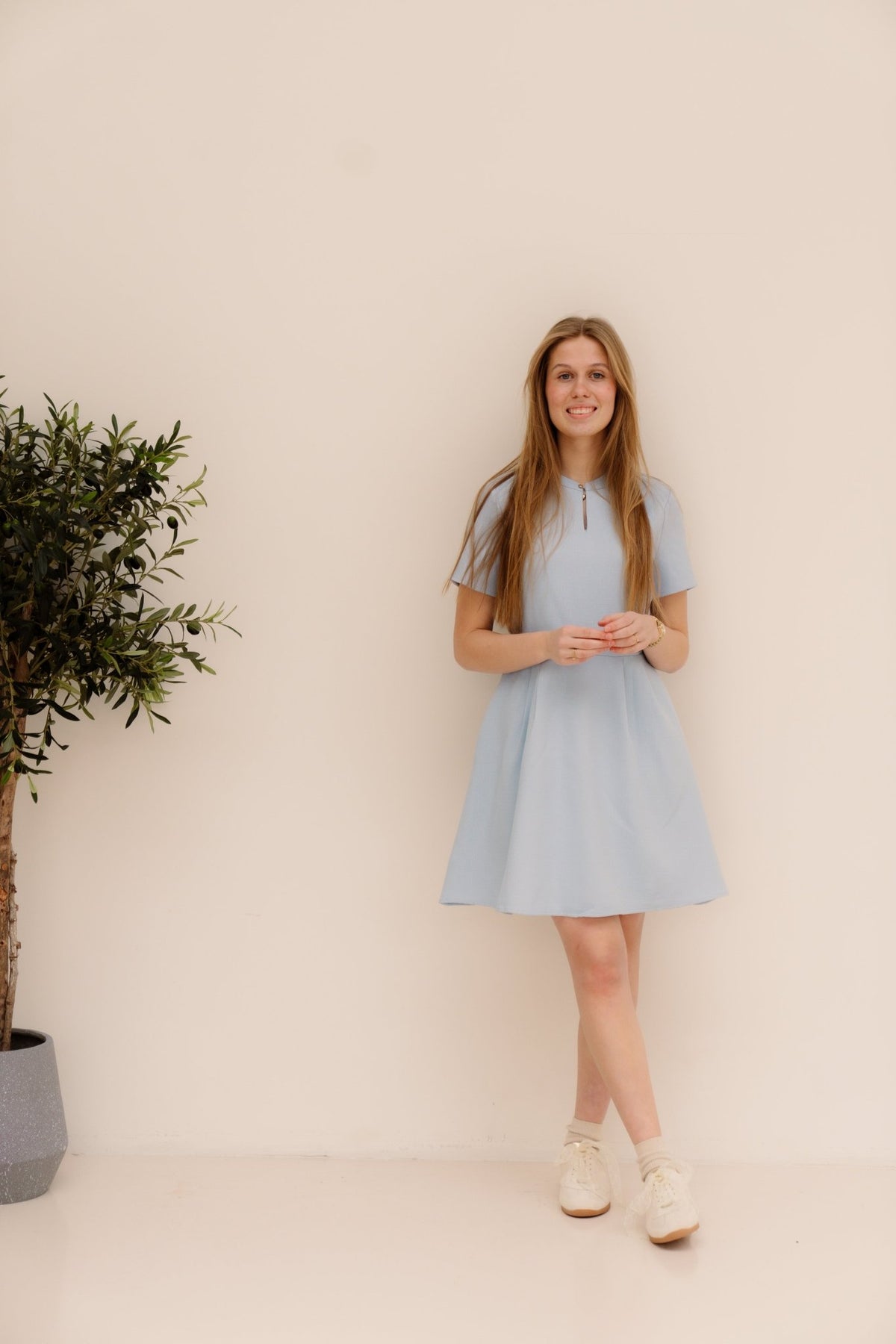 Karolien dress lichtblauw - Bij Keesje - Bij Keesje - Jurk