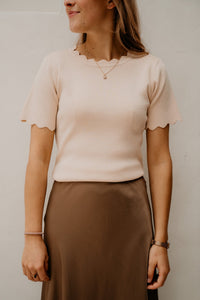Karteltop Beige - Bij Keesje - Bij Keesje - Top