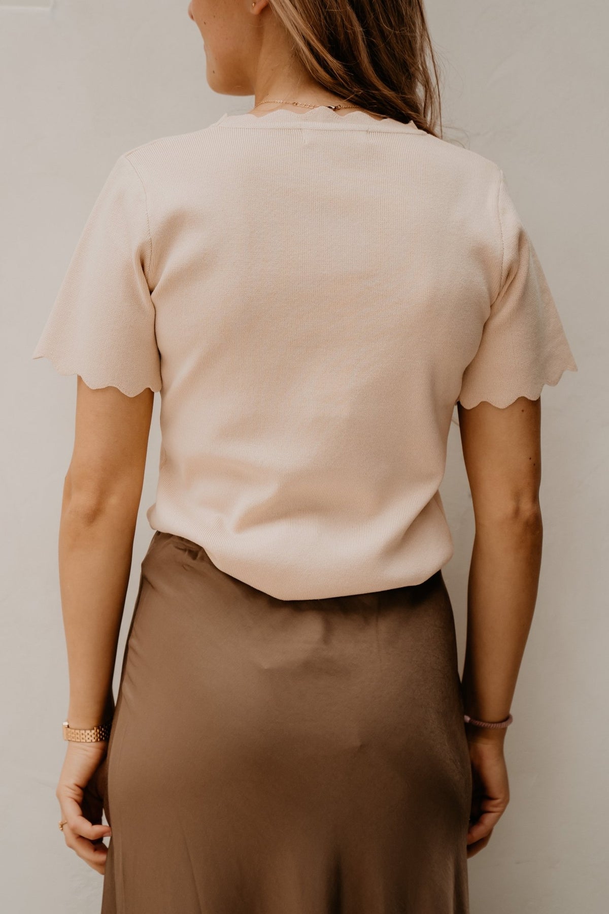 Karteltop Beige - Bij Keesje - Bij Keesje - Top