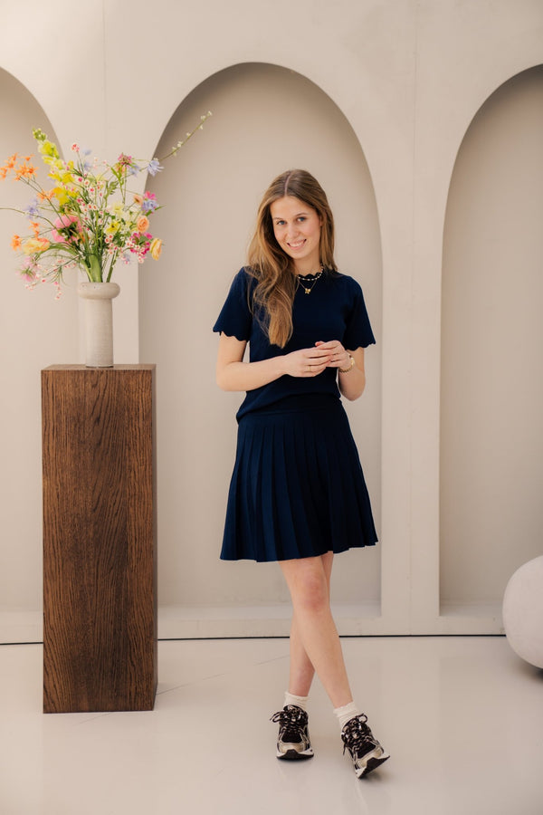 Karteltop donkerblauw - Bij Keesje - Bij Keesje - Top