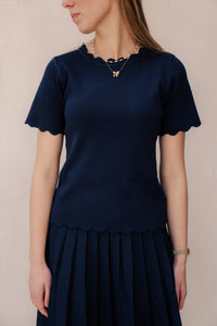 Karteltop donkerblauw - Bij Keesje - Bij Keesje - Top