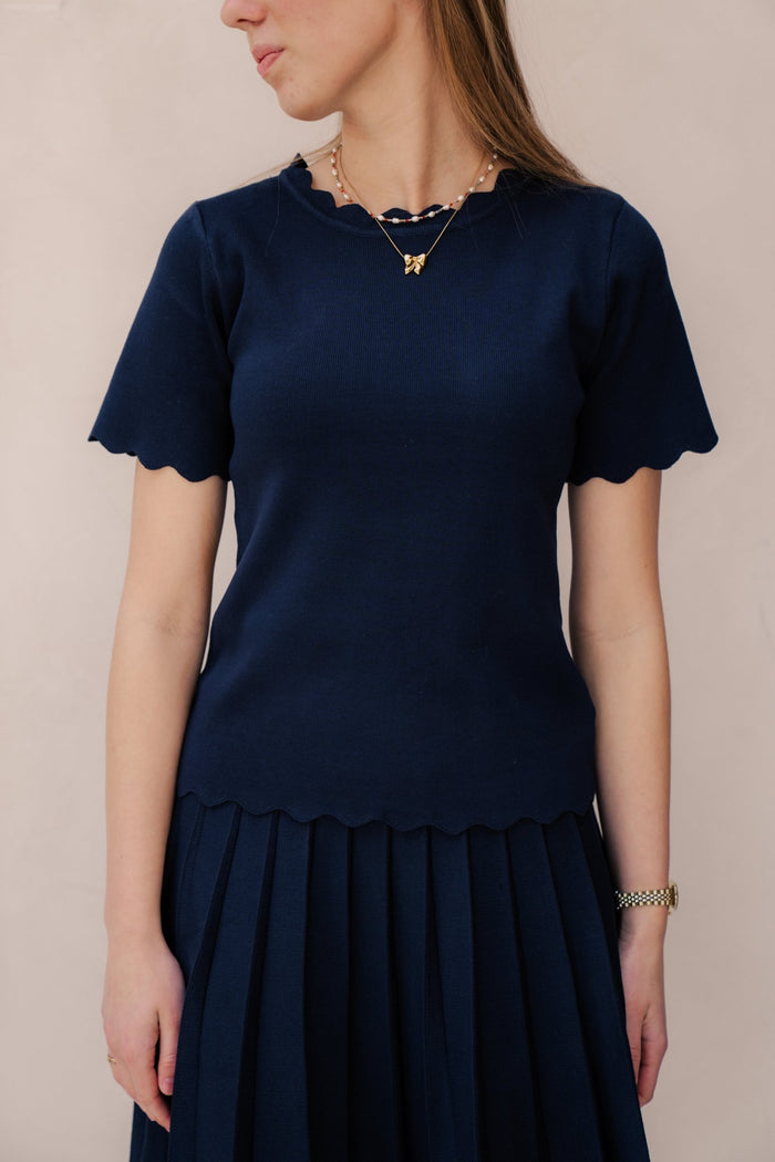 Karteltop donkerblauw - Bij Keesje - Bij Keesje - Top