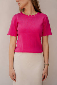 Karteltop fuchsia - Bij Keesje - Bij Keesje - Top