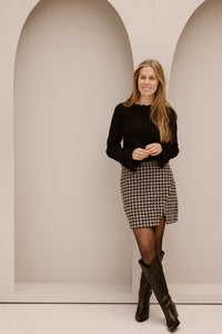 Karteltop lange mouw zwart - Bij Keesje - Bij Keesje