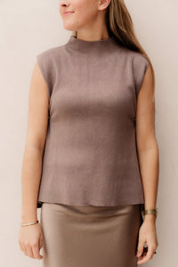 Katelyn top taupe - Bij Keesje - Bij Keesje - top