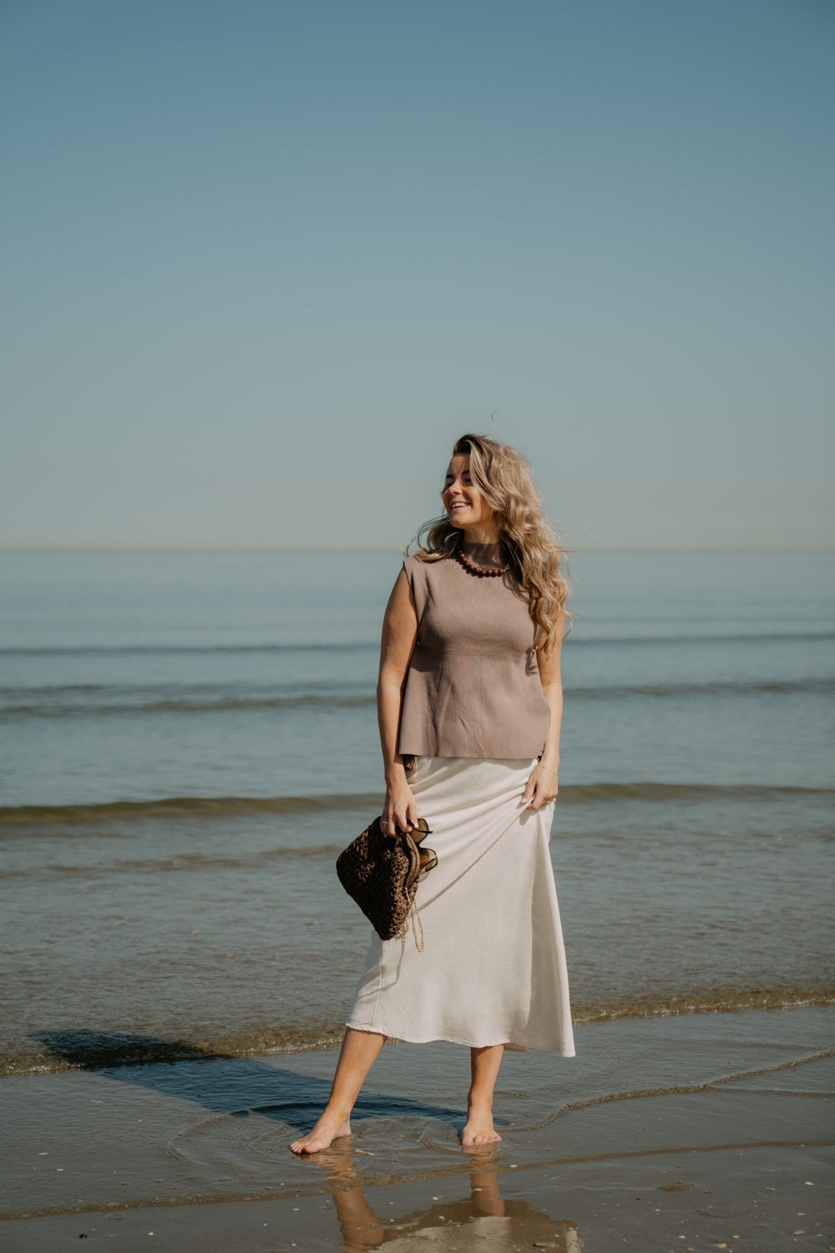 Katelyn top taupe - Bij Keesje - Bij Keesje - top