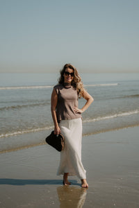 Katelyn top taupe - Bij Keesje - Bij Keesje - top