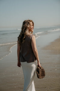 Katelyn top taupe - Bij Keesje - Bij Keesje - top