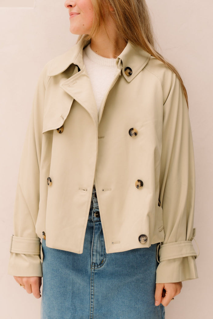 Katlijn trenchcoat beige - Bij Keesje - Bij Keesje - Jas