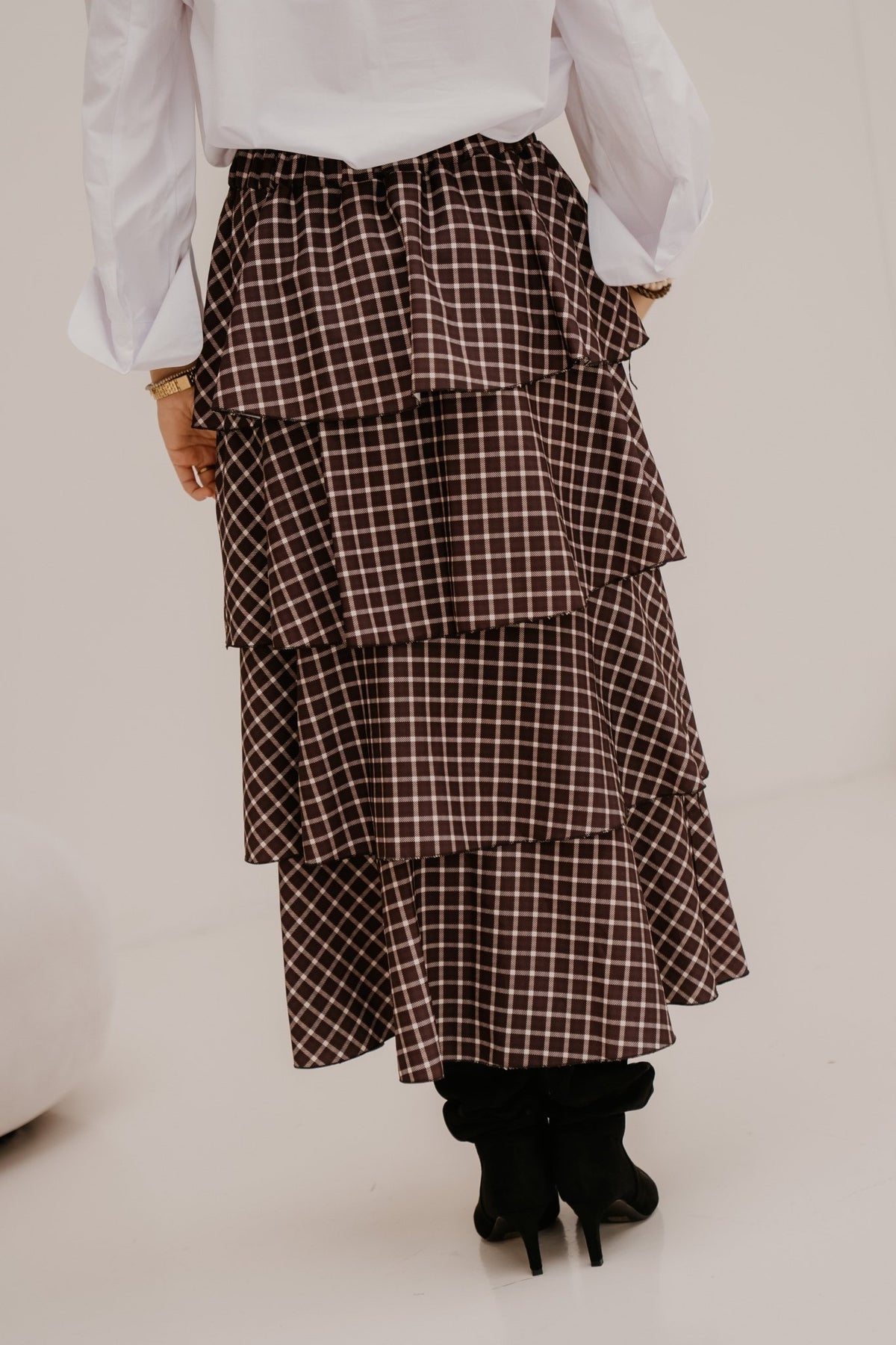 Katrin skirt ruit brown - Bij Keesje - Bij Keesje - Rok