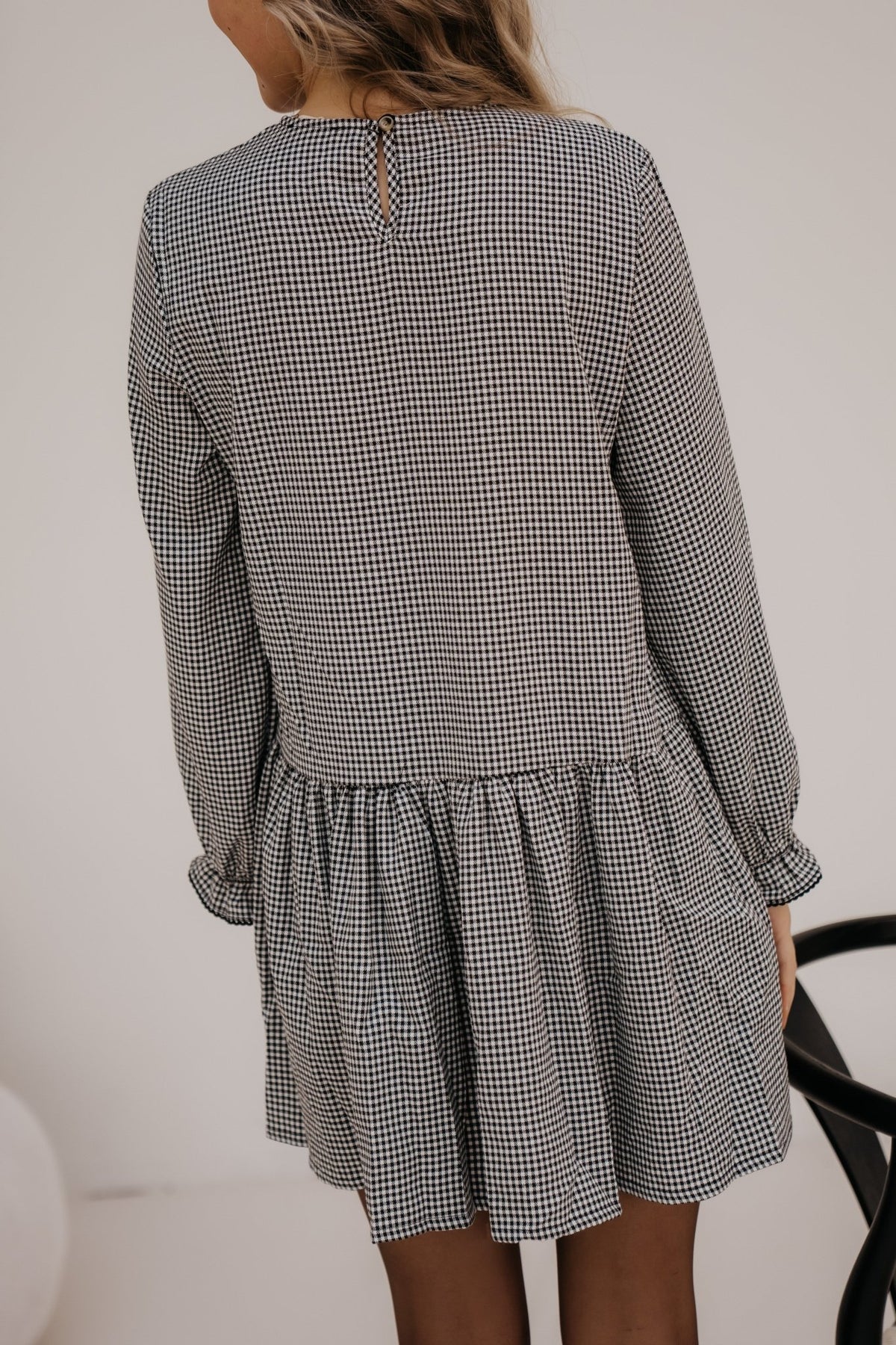 Katy check dress black - Bij Keesje - Bij Keesje - Jurk