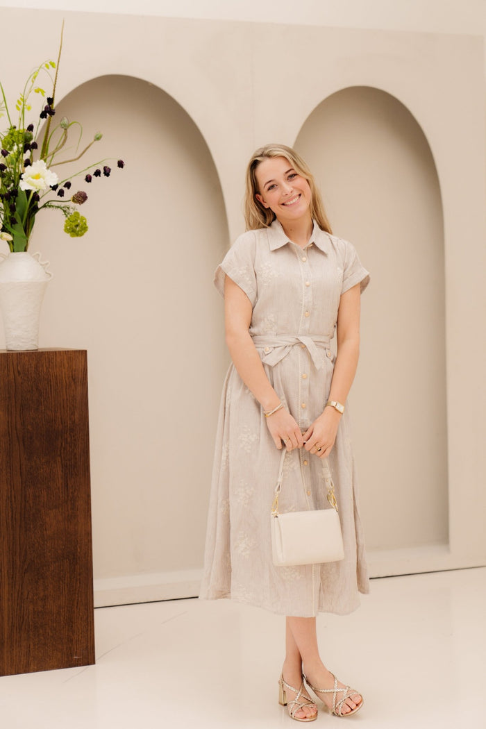 Keira Dress Taupe - Bij Keesje - Bij Keesje - jurk