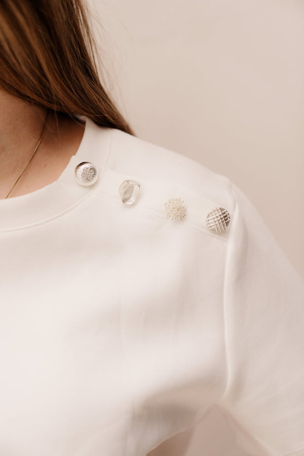 Kenza knoop top wit - Bij Keesje - Bij Keesje - top