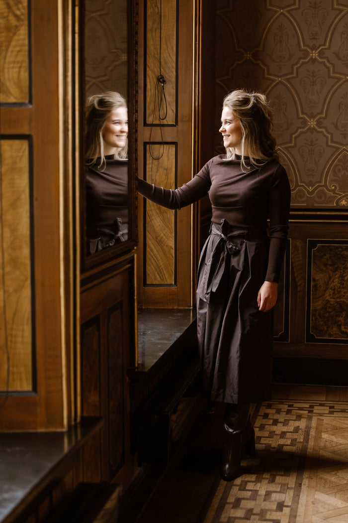 Kern skirt choco - Bij Keesje - Amelie & Amelie