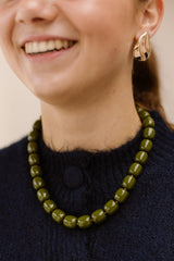 Ketting Kralen Legergroen 219531 - Bij Keesje - Bij Keesje - Ketting