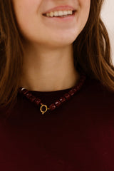 Ketting Rhodé bordeaux - Bij Keesje - Bij Keesje - Ketting