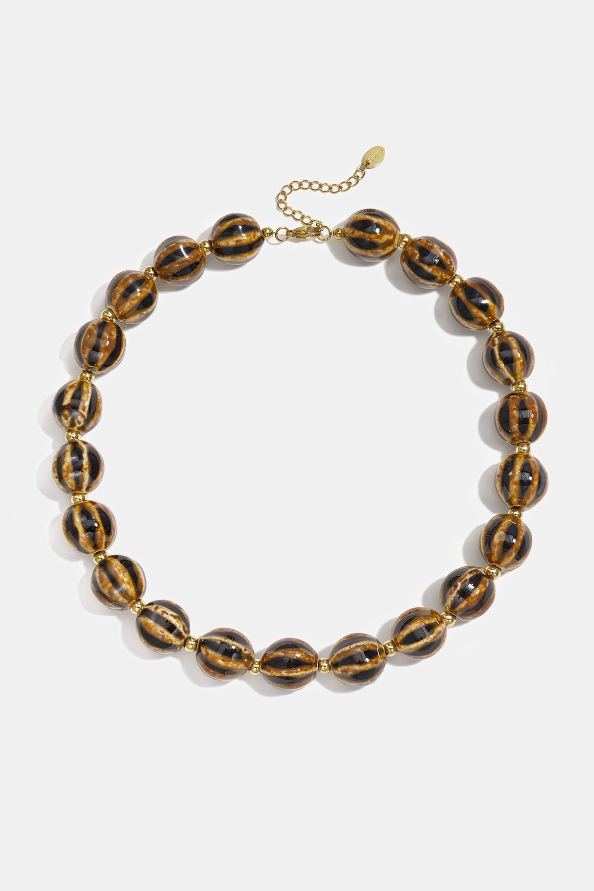 Ketting Strepen Bruin 219831 - Bij Keesje - Ketting