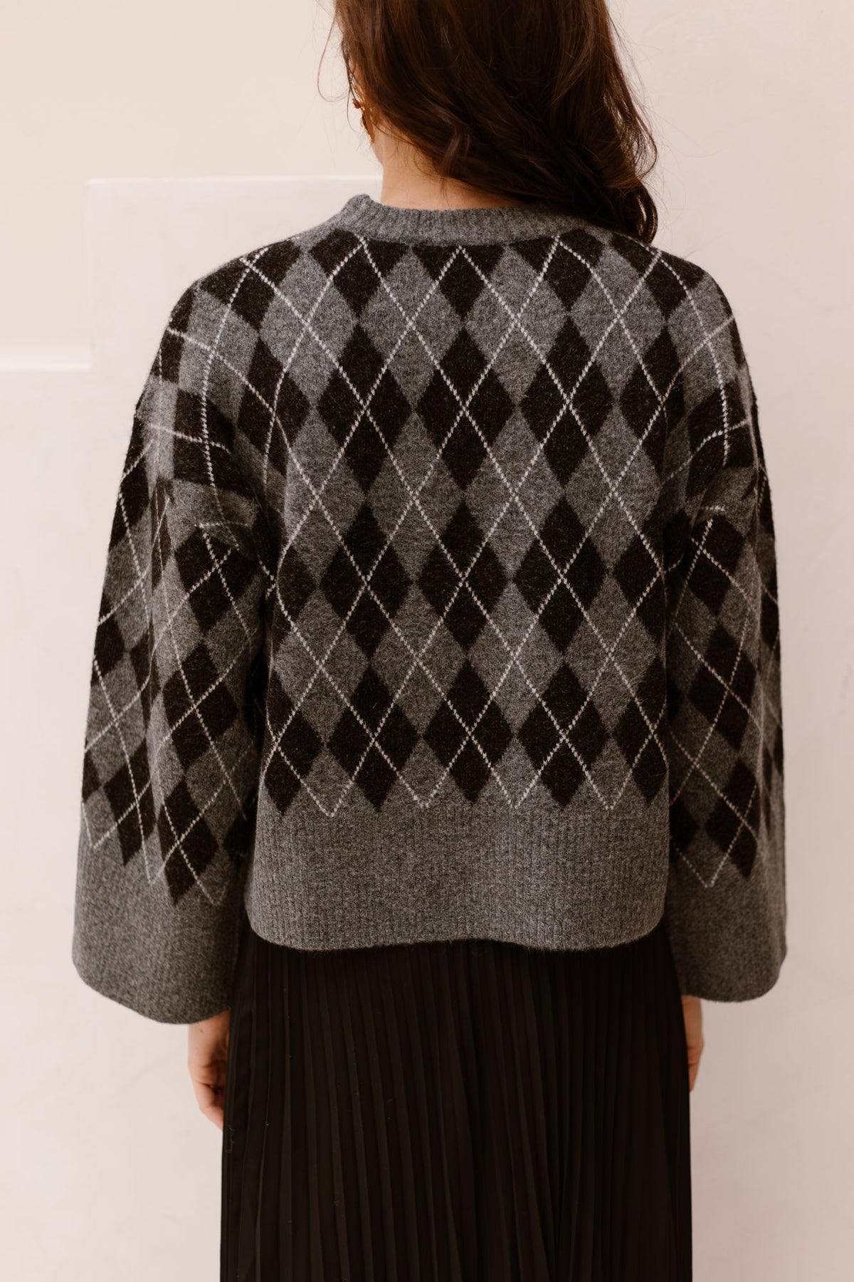 Kick check knit blouse - Bij Keesje - Neo Noir