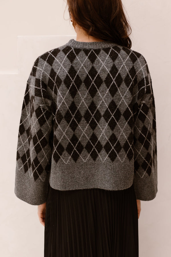 Kick check knit blouse - Bij Keesje - Neo Noir