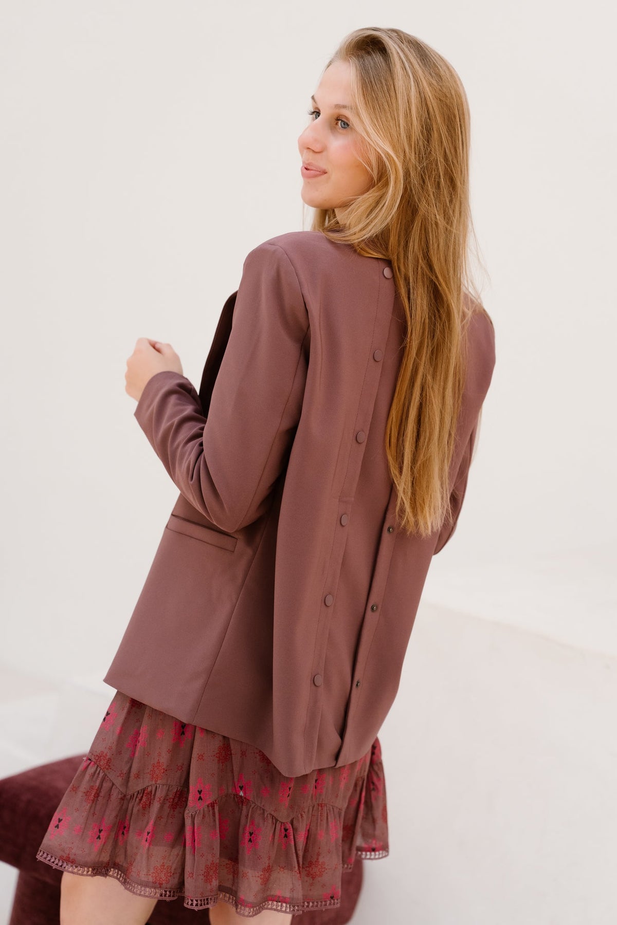 Kicki blazer Rosy Brown - Bij Keesje - FLURESK - Blazer