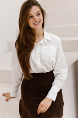 Kiki Blouse White Pearl