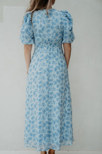 Kikka Chiffon Flower Dress Light Blue - Bij Keesje - Neo Noir - Jurk