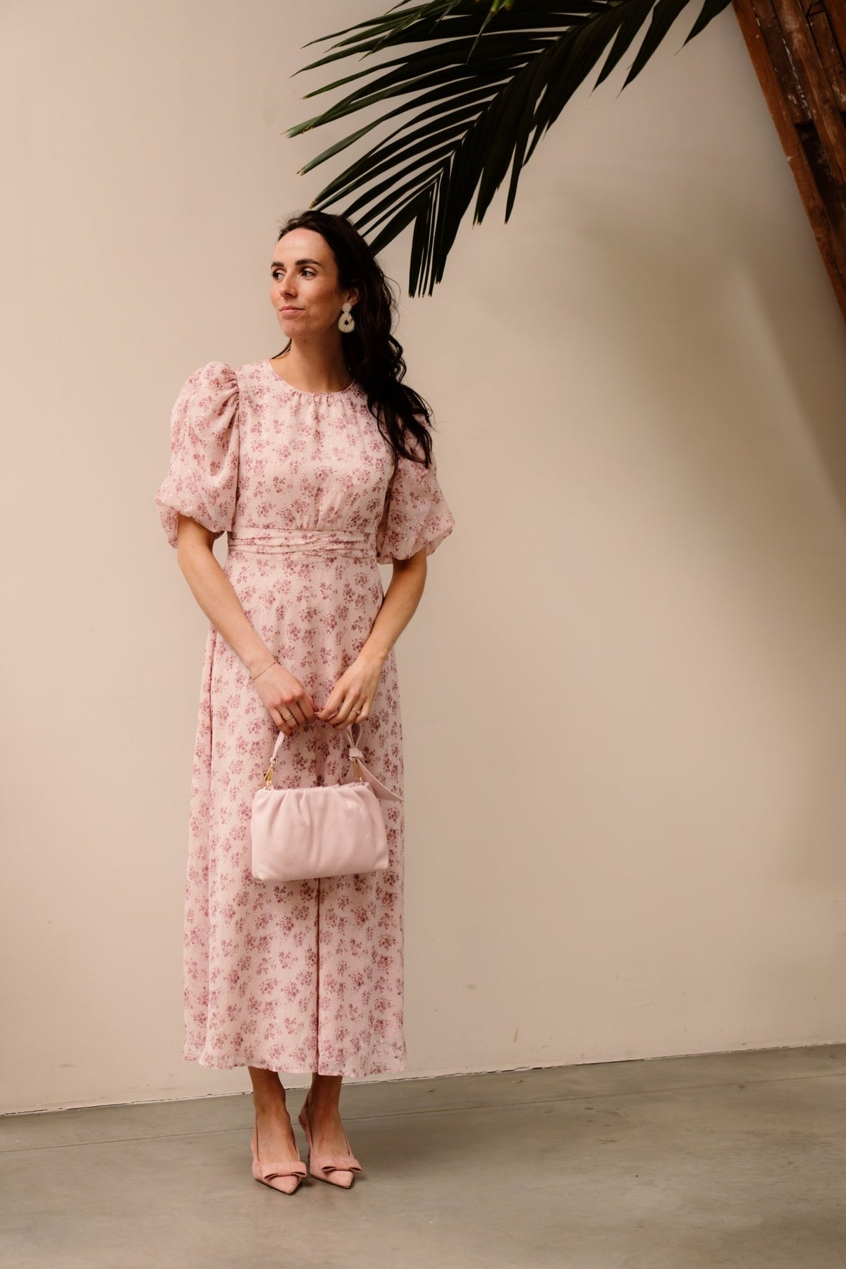 Kikka chiffon flower dress rose - Bij Keesje - Neo Noir - Jurk